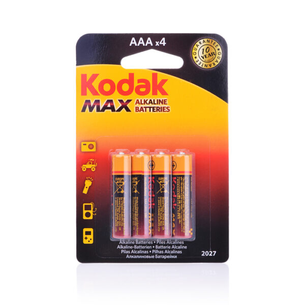 Батарейки алкалиновые Kodak Max LR03 BL4 (4шт.)