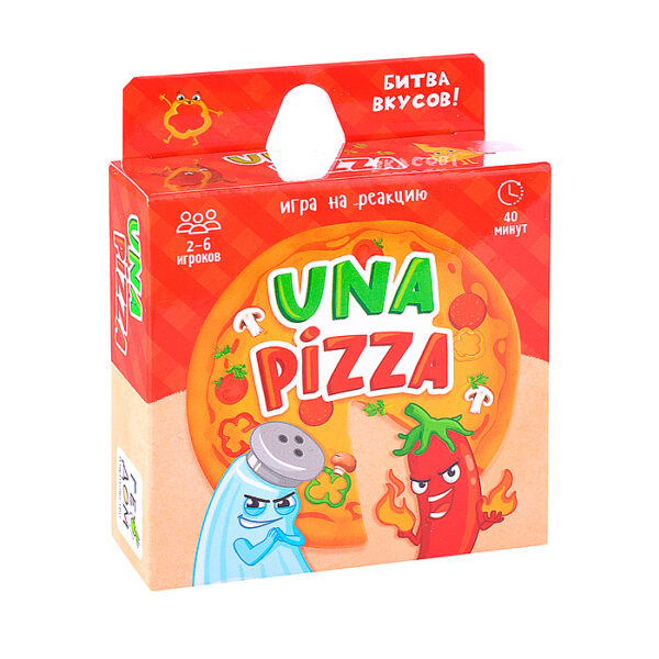 Игра карточная. Una pizza. 60 карточек. 8,2х8,2 см. 2