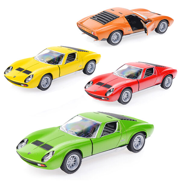 Модель Lamborghini Miura P400 SV 1971 инерц. 1:34, в пакете