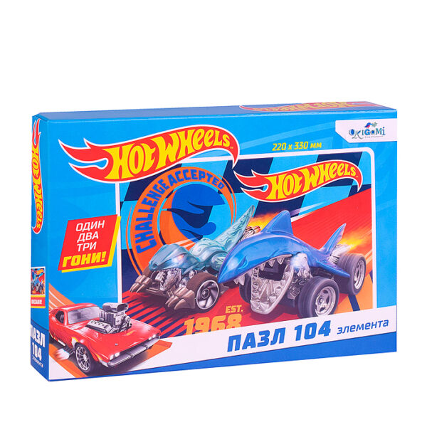 Пазл 104 "К победе. Hot wheels"