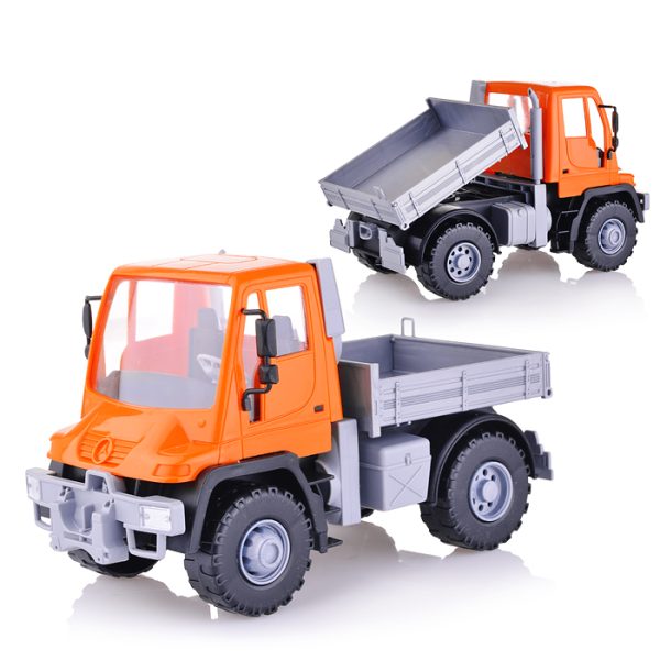 Самосвал бортовой Мерседес "Unimog U 500" (17,5 см. оранжевый)