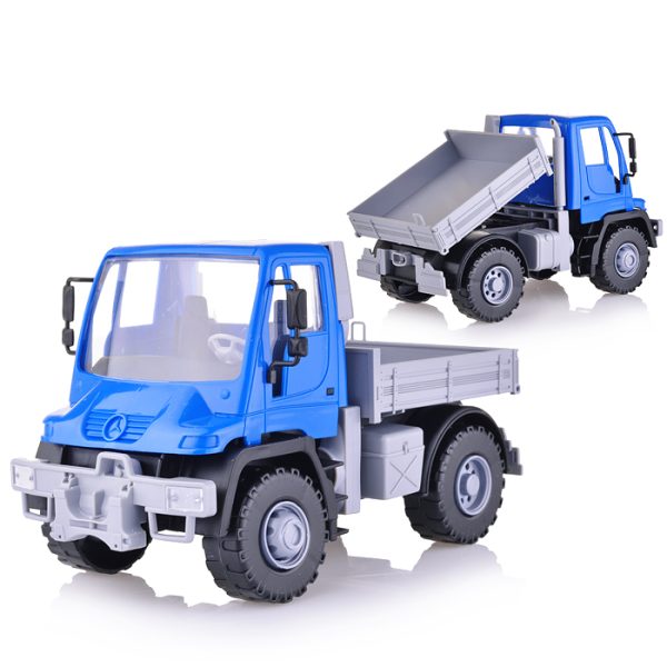 Самосвал бортовой Мерседес "Unimog U 500" (17,5 см. синий)