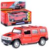 Машина металл. Hummer "Hummer H2", 12см, (откр дв, багаж, красный) инерц, в коробке