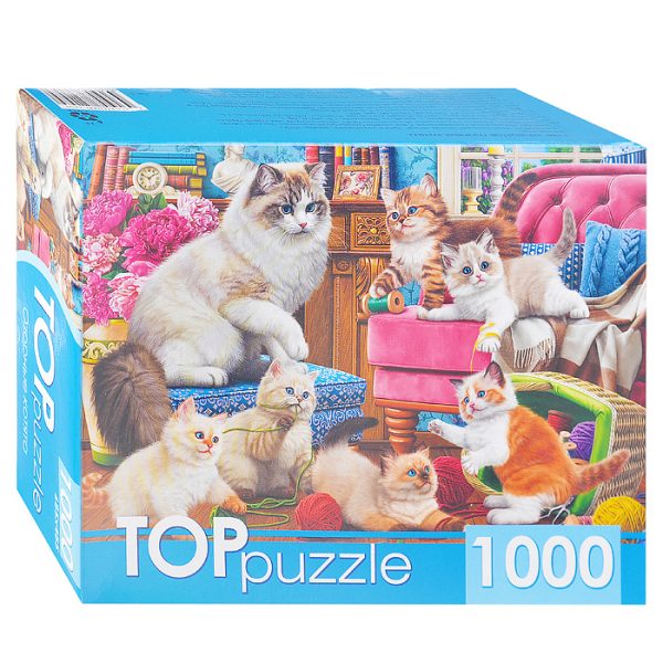 Пазлы 1000 TOPpuzzle "Озорные котята"