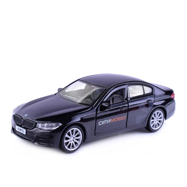 Машина металл BMW 5-ER SEDAN сити мобил 12 см, двери, багаж, черный 3