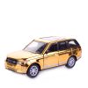 Машина металл Range Rover Vogue, хром 12 см, (двери, багаж, золотой) инер, в коробке 3