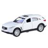 Машина металл Infiniti QX70, 12 см, (свет-звук, открыв. двери, багаж, белый) в коробке 3