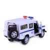 Машина металл Land Rover, Defender Полиция 12 см, (двери, баг, белый,)инерц., в коробке 4