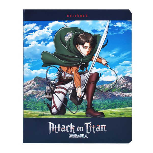 Тетрадь 48л А5ф клетка 65г/кв.м на скобе 5 диз.в блоке скругл.углы серия -Атака Титанов_Сезон 1-3- 6