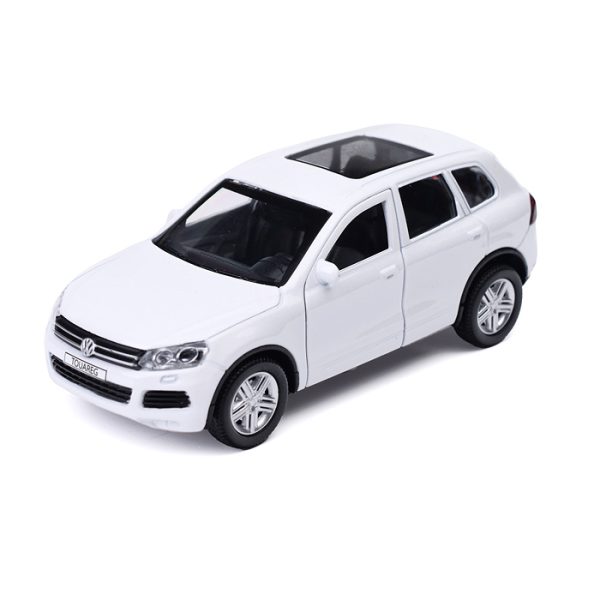 Машина металл Volkswagen Touareg 12 см,(откр., двери, багаж, белый) инерц, в коробке 2