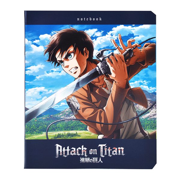 Тетрадь 48л А5ф клетка 65г/кв.м на скобе 5 диз.в блоке скругл.углы серия -Атака Титанов_Сезон 1-3- 3
