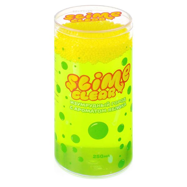 Игрушка Clear-slime "Изумрудный город" с ароматом  яблока, 250 гр