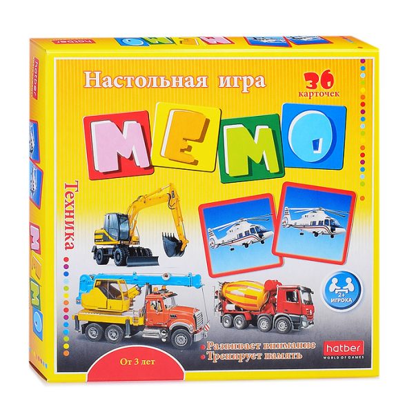 Настольная игра МЕМО "Техника" 36 карточек 4