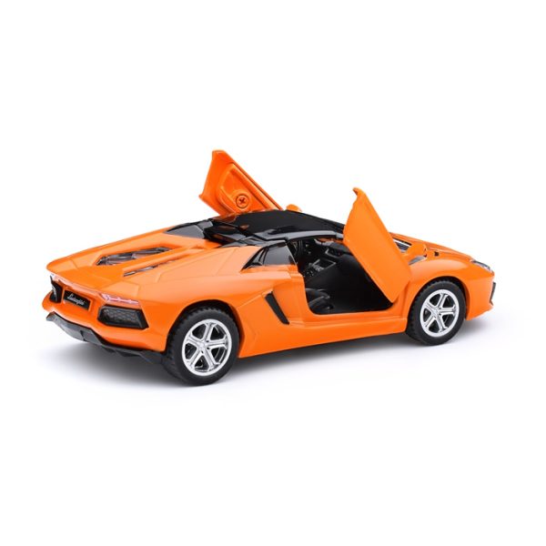 Машина металл. 1:43 Lamborghini Aventador LP700-4 Roadster, откр. двери, оранж., 11см 3