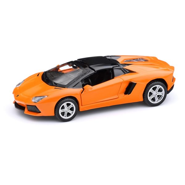 Машина металл. 1:43 Lamborghini Aventador LP700-4 Roadster, откр. двери, оранж., 11см 2