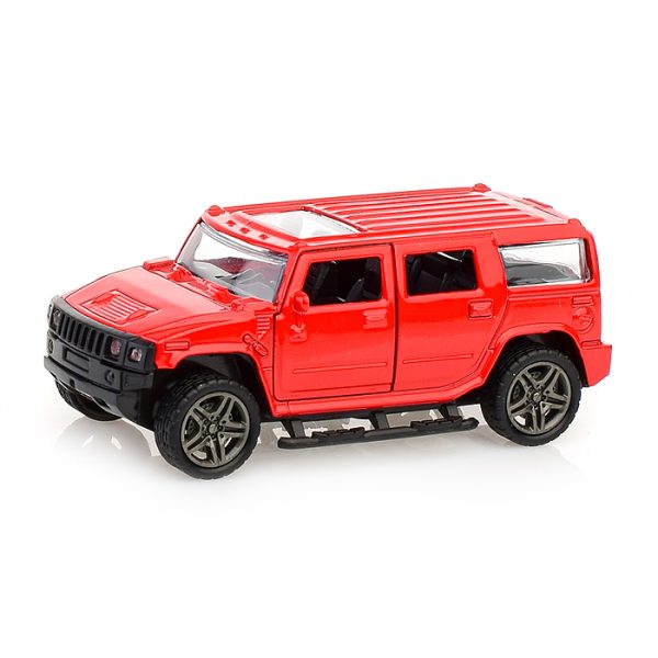 Красная инерционная машинка Внедорожник die-cast, 1:32, открывающиеся двери 3