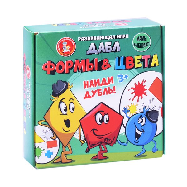 Игра настольная Дабл "Формы и цвета" (20 карточек) 2