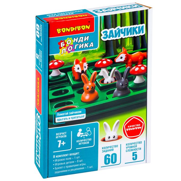 Игра настольная логическая "Зайчики" 6