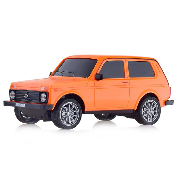 Машина р/у LADA 4x4 18 см, (свет, оран,) в коробке 3