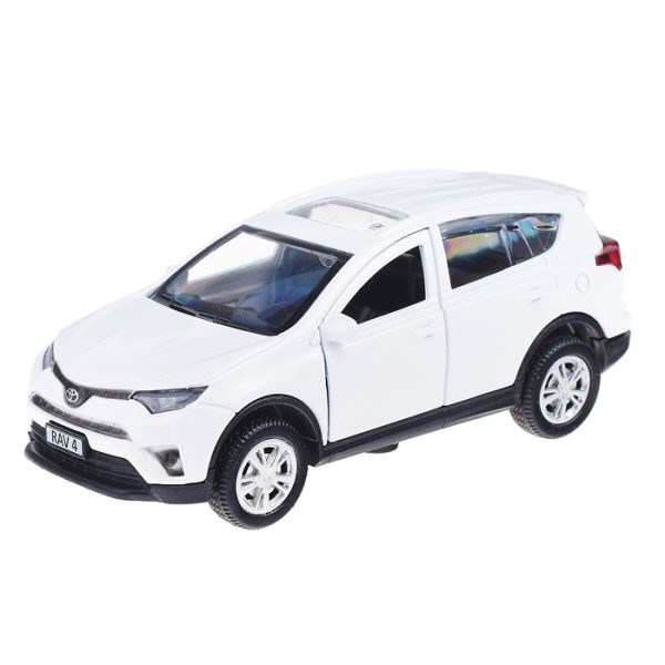 Машина металл Toyota Rav4 12 см, (двери, багаж, белый) инерц, в коробке 2