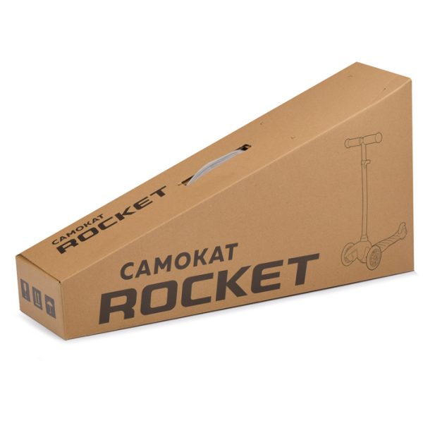 Самокат трёхколёсный ROCKET колёса PU, цвет розовый 8