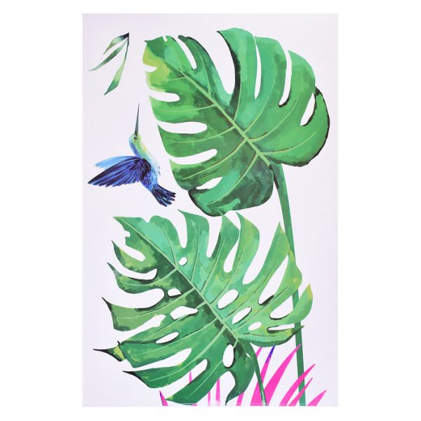 Интерьерная наклейка "Tropical leaves" 60x90 см, ПВХ, в пластиковом пакете с блистерным подвесом 4