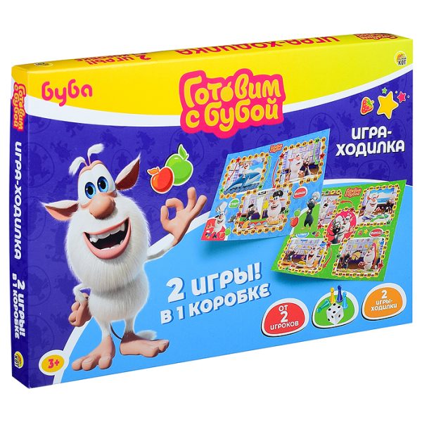 Настольная игра-ходилка 2 в 1. Готовим с Бубой 2