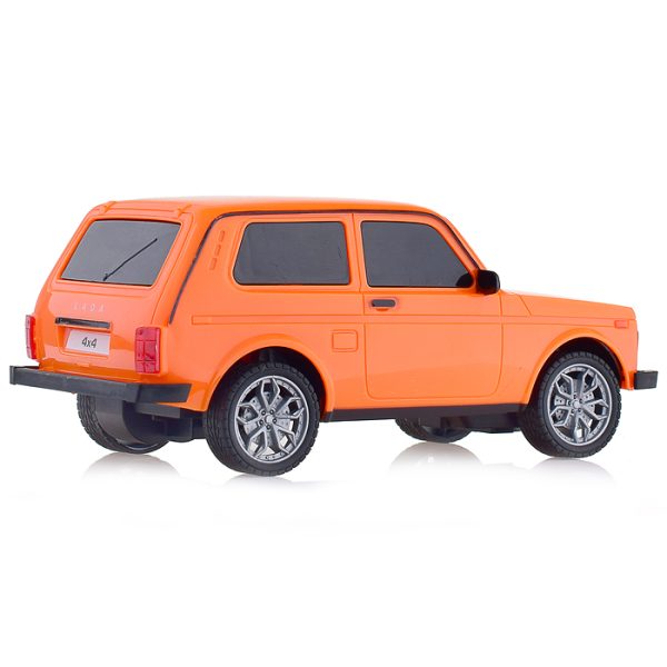 Машина р/у LADA 4x4 18 см, (свет, оран,) в коробке 4